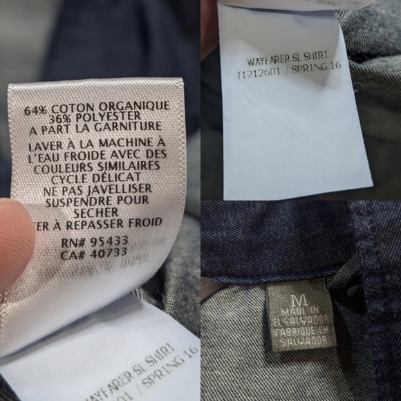 Toad & Co Wayfarer sleeveless blue faux denim v neck top M - Picture 8 of 8